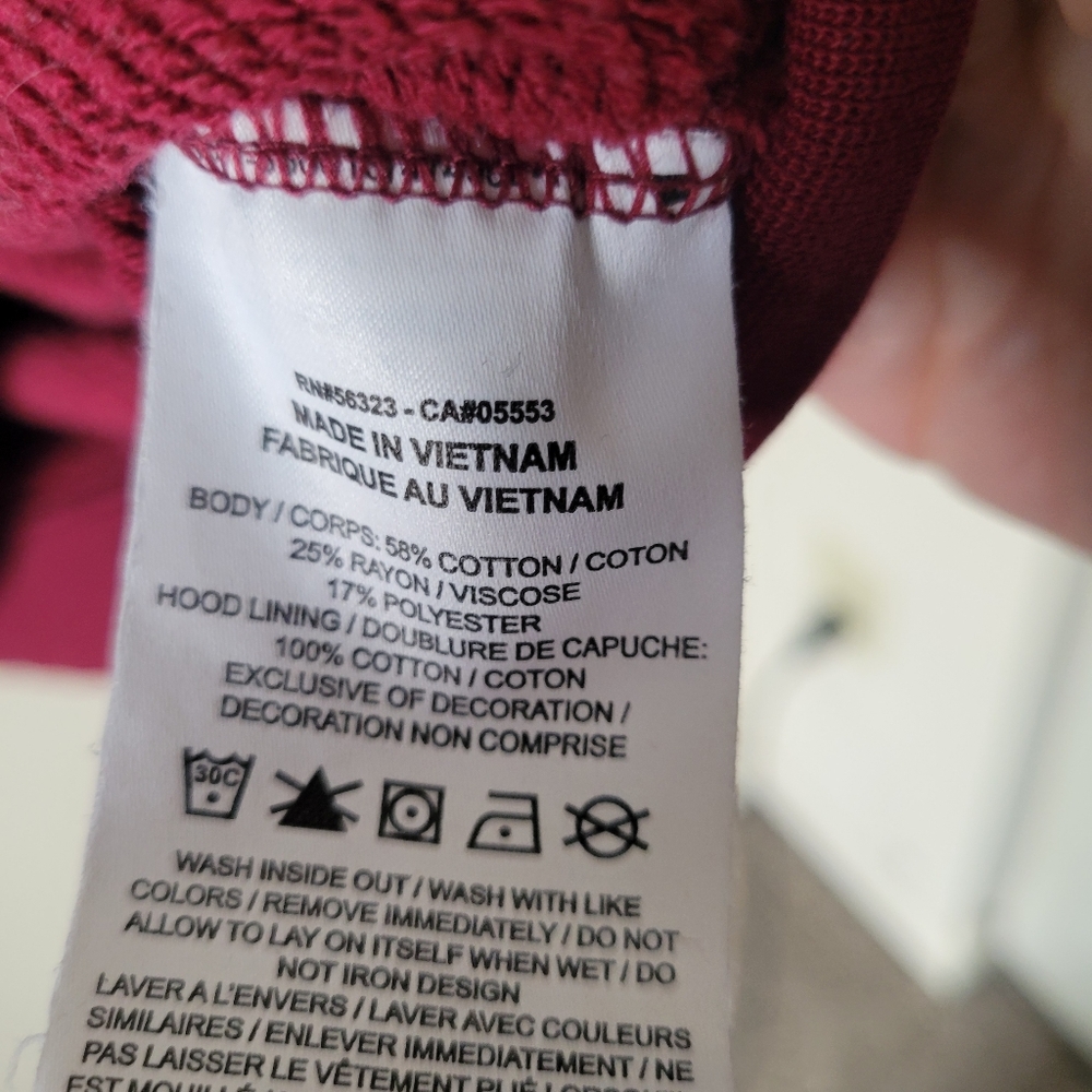 Nike Maroon Hoodie Sweatshirt - Picture 6 of 7